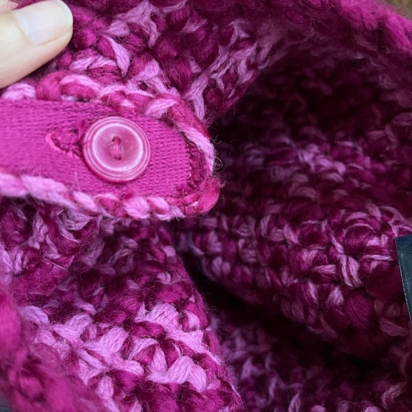 GAP Y2K Purple Crochet Knit Wool-Blend Crossbody Bag - Picture 8 of 11